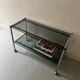 Low hi-fi/TV trolley in chrome and smoked glass, 1970s design