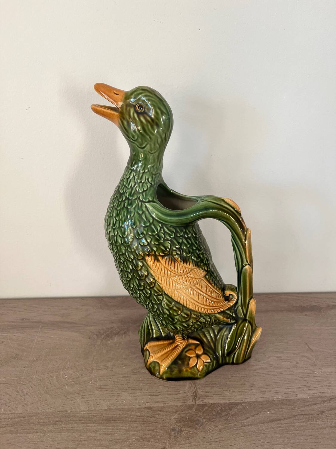 Vintage duck-shaped zoomorphic jug