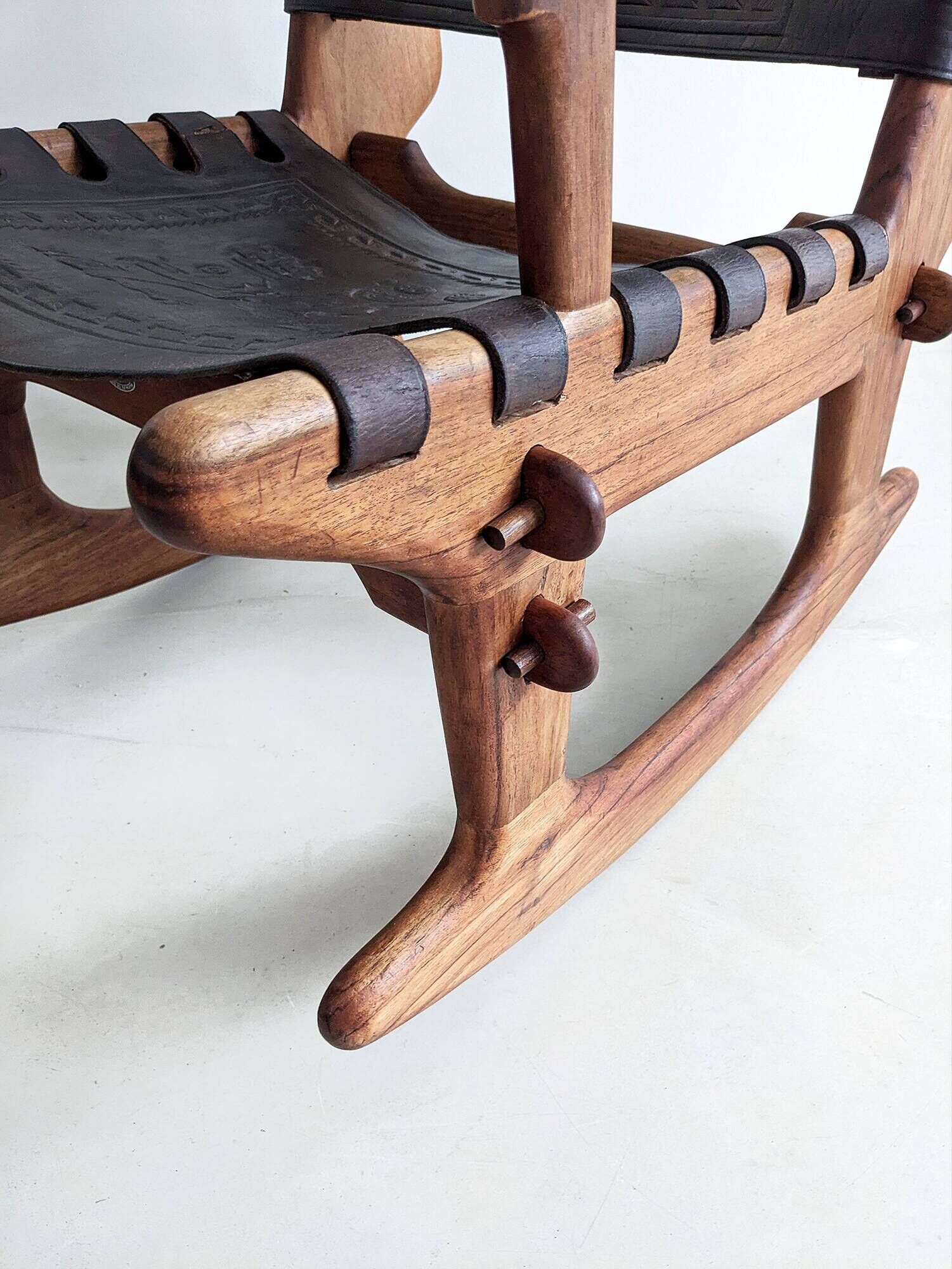 Sculptural Rocking Chair by Angel Pazmiño for Muebles de Estilo 1960's