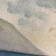 Watercolor seaside landscape recto/verso
