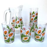Vintage pitcher and glasses