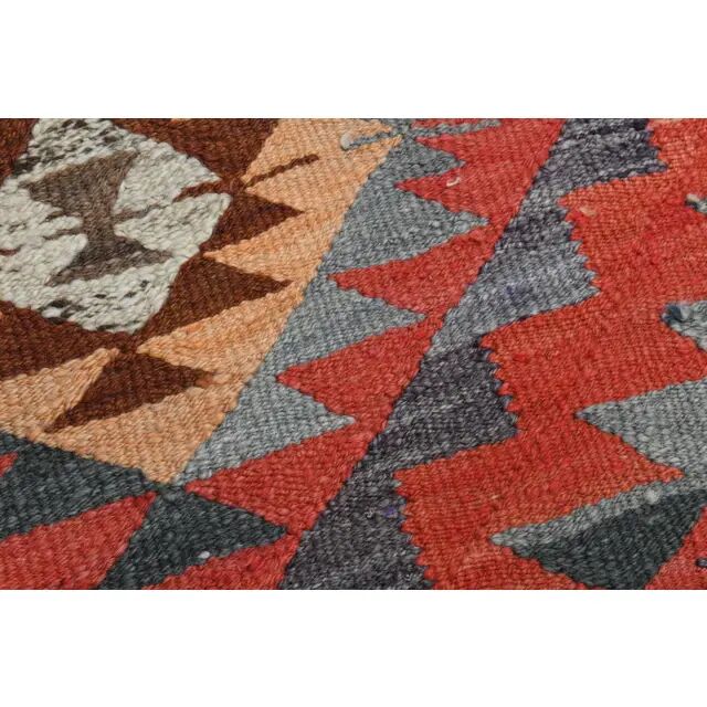 1970s Vintage Turkish Oushak Handmade Wool Cotton Pink Runner Rug 102x335