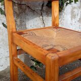 Pair of straw chairs from the 1950s