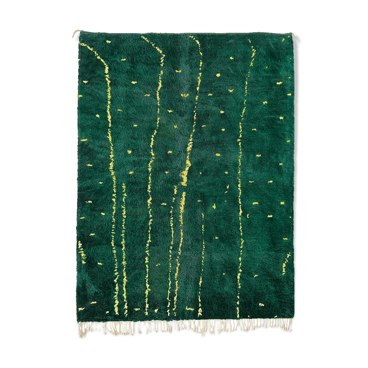 Modern Moroccan carpet green