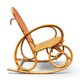 Vintage rocking chair in bamboo and cane
