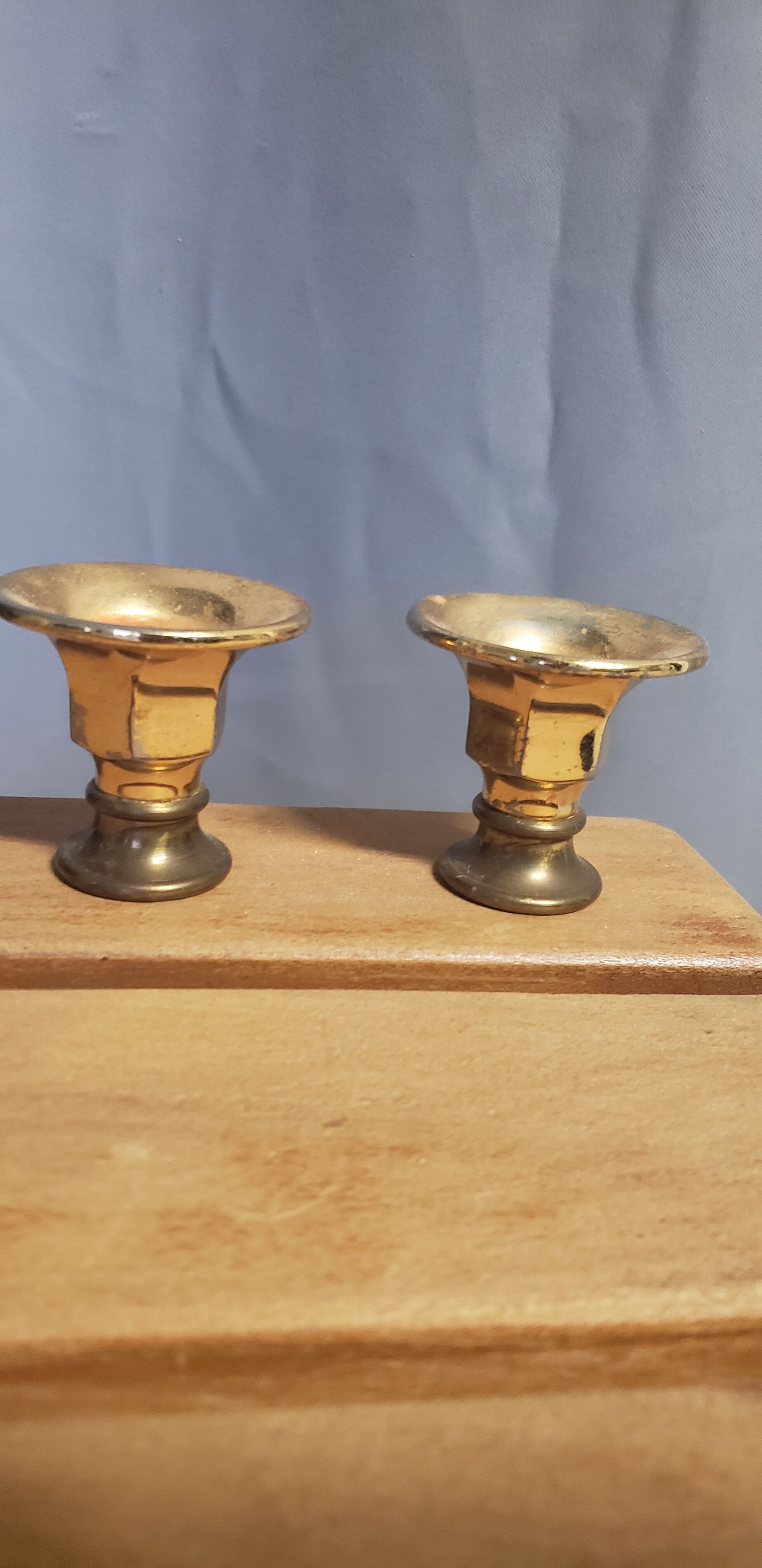 Brass candlestick the pair