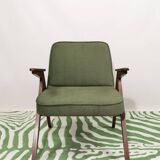 Scandinavian armchair in green velvet