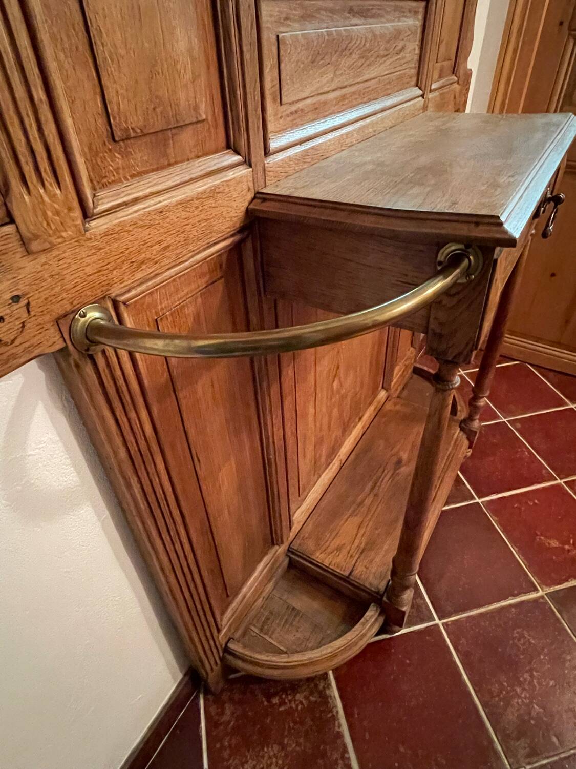 Oak coat rack