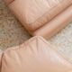 Canapé modulable vintage en cuir des années 1970, couleur blush, par Tito Agnoli pour Poltrona Frau, modèle Petronio, design mid-century, mobilier de luxe