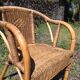 Adult chair wicker and bamboo