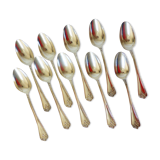 10 silver-plated metal soup spoons with hallmarks 2106225