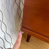 Vintage lacquered wooden chest of drawers