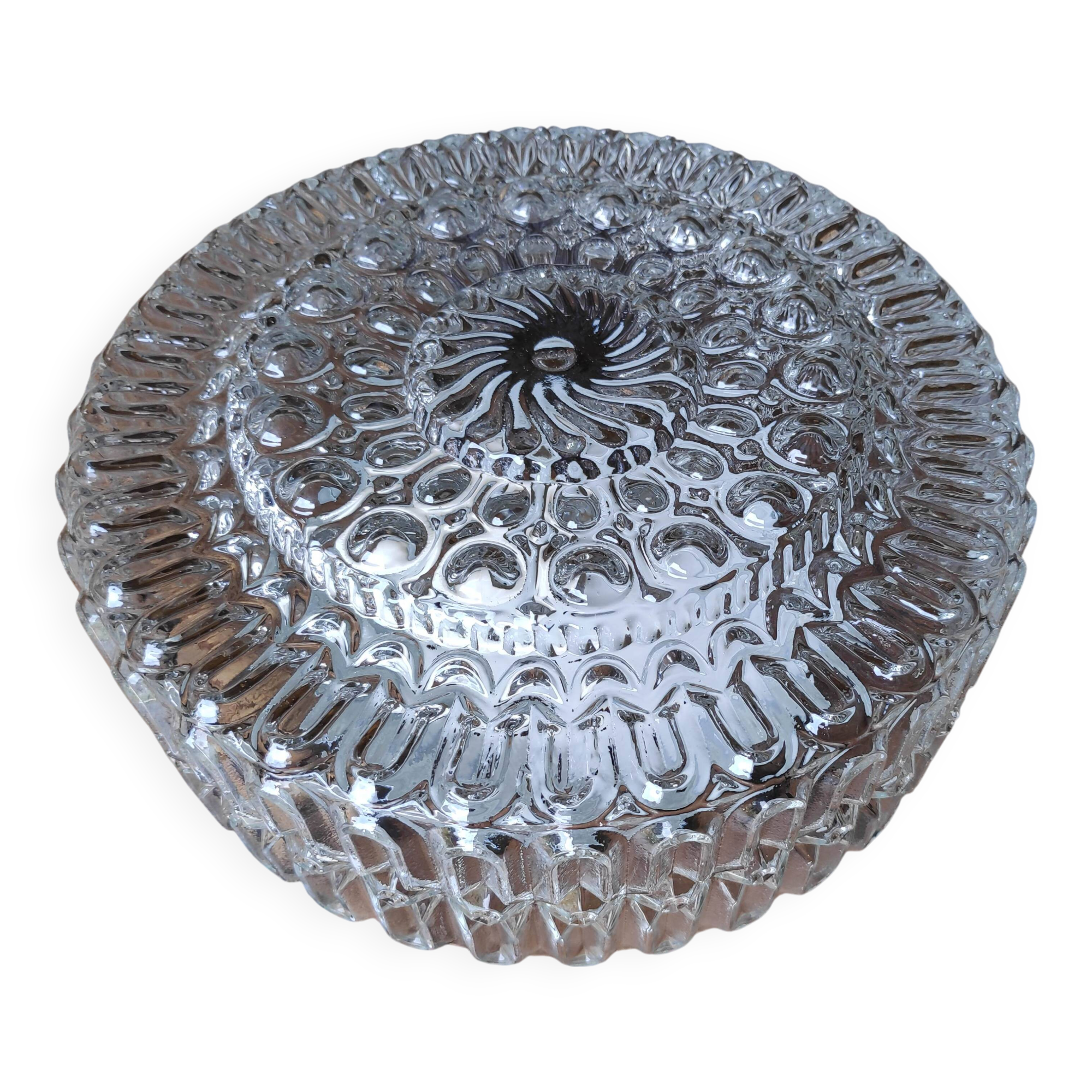 Round glass ceiling light