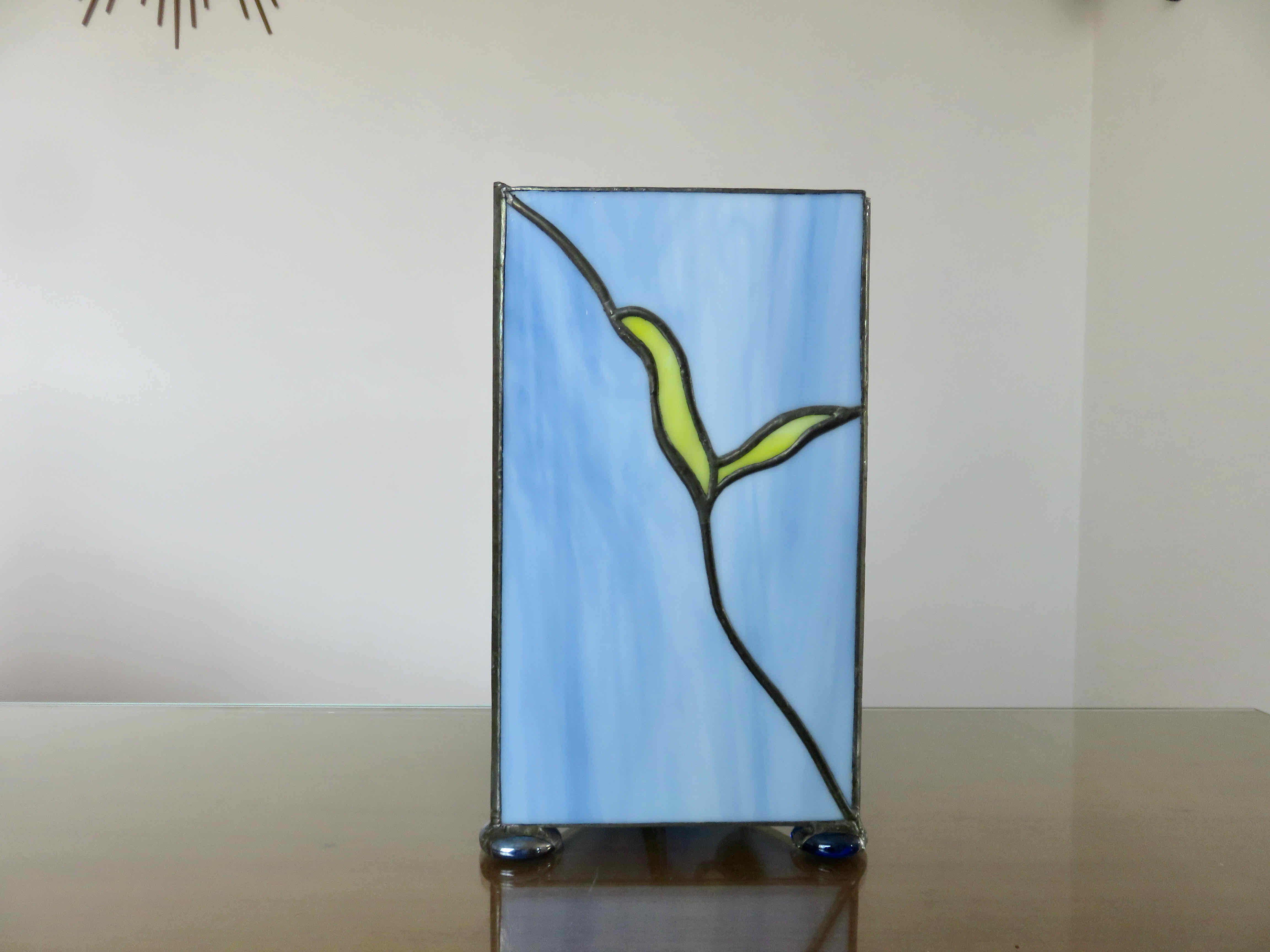 Art deco lamp in glass paste