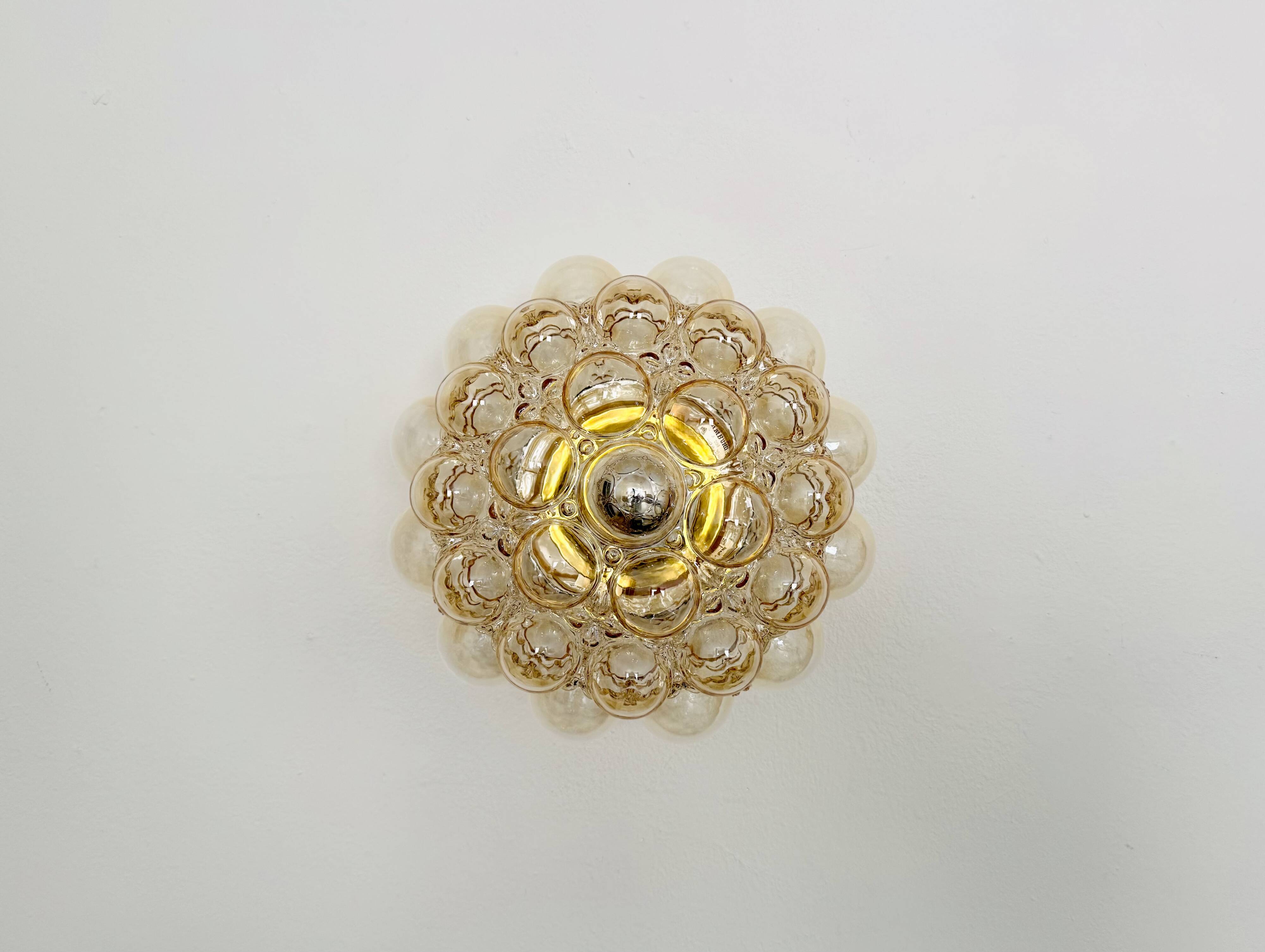 1 of 7 Large Bubble Glass Wall Lamps or Flush Lights by Helena Tynell