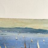Oil “View of the Tyrrhenian Sea” 1960s