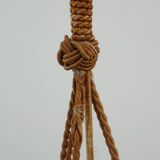 Vintage soft pink marbled glass Art Deco design pendant lamp