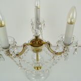 Lampe de table en verre cristal du milieu du siècle par kamenicky Senov, années 1960.
