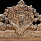 Old gilded mirror with pediment