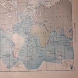 Old map of the oceans from 1922