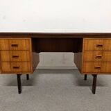 Scandinavian double-sided teak desk from the 50s/60s