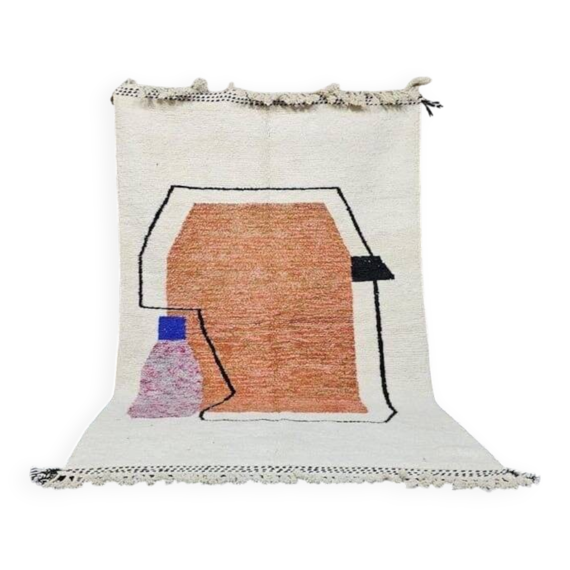 Traditional handmade Beni Ouraine rug, size 150 x 250 cm