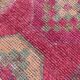 Tapis de Couloir Anatolien Fuchsia, Motifs Géométriques Vintage, 94x324 Cm