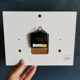 Vintage formica clock rectangular silent wall clock "Jaz golden blue"