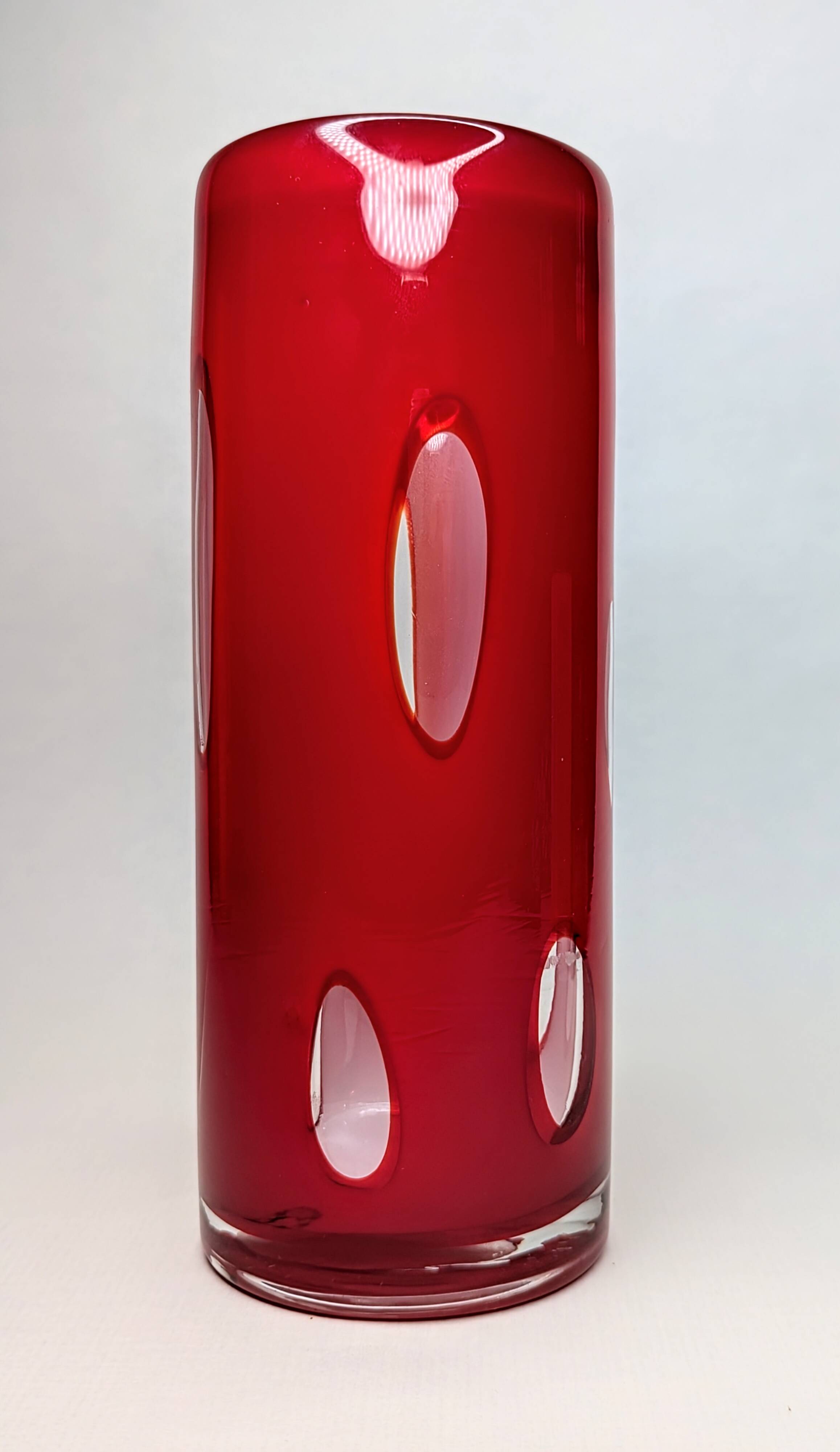Vase Unikat Dreamlight space age bubbles red