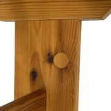 Vintage Scandinavian pinewood bench from the 1960's modern design