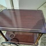 Servante desserte a roulante vintage laiton