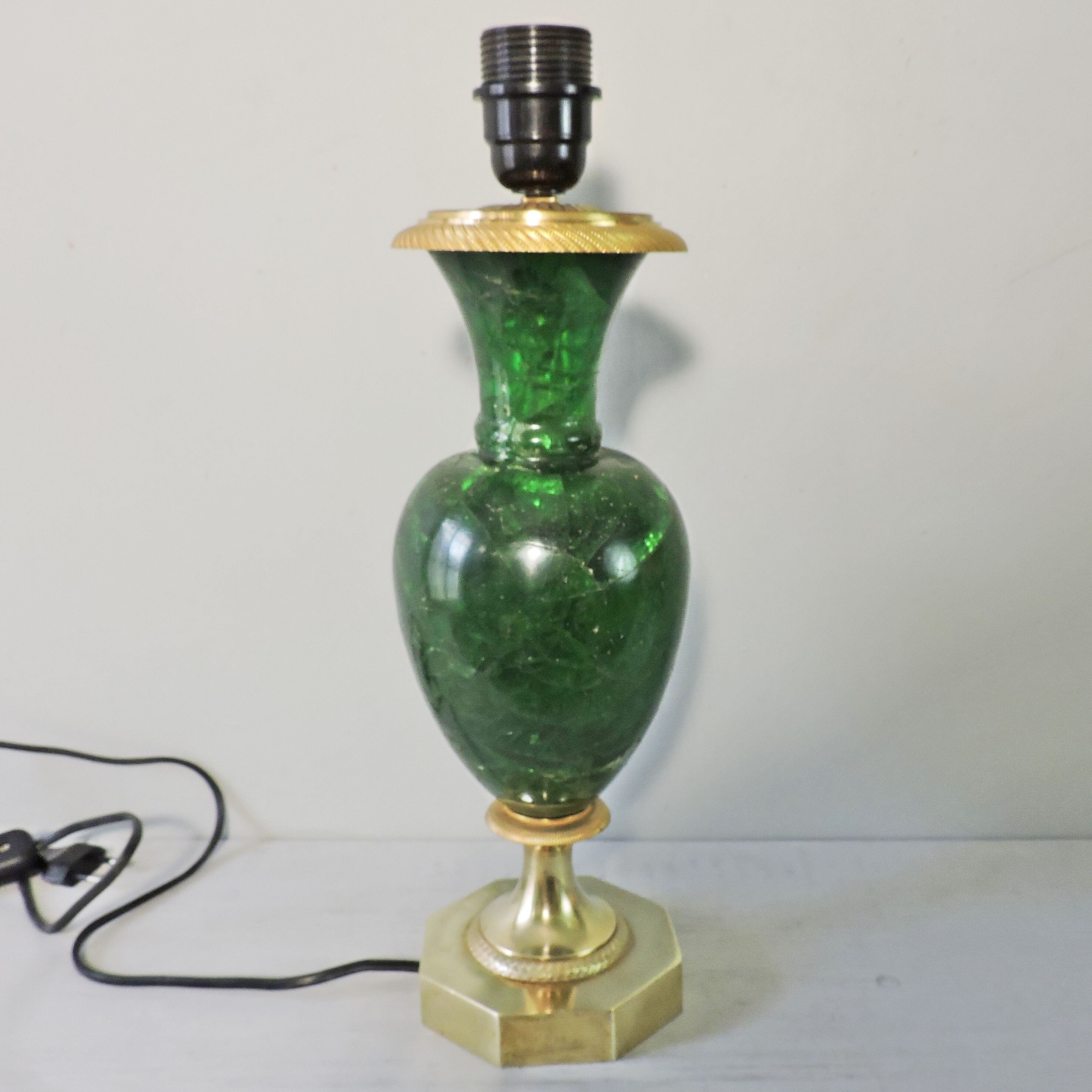 Vintage fractal resin lamp base from the 70s
