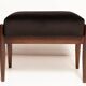 Mid-century GFM stool in black velvet, E. Homa, Europe, 1960s