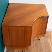 Retro Teak 1960s G Plan Fresco Corner Unit Bar Drinks Cabinet On Hairpin Legs