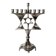 Vintage 1960s silver-plated menorah for Hanukkah, Mid-Century design with rotating Star of David, Judaica decoration, elegant gift idea.