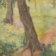 Impressionist wooded landscape with flowers