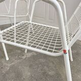 Emu 1970 garden furniture in white lacquered metal