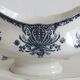 Ironware sauce boat with blue palmette decoration
