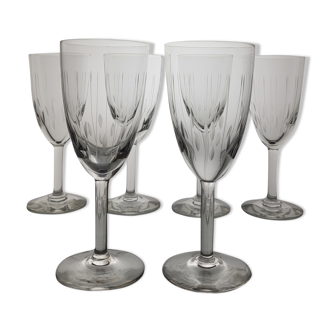 Set de 6 verres à vin en cristal