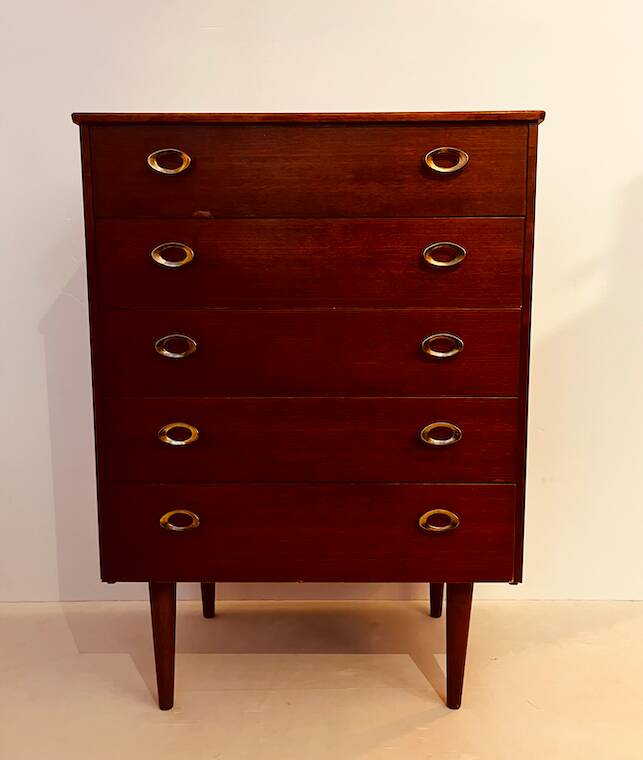 Vintage chiffonier with 5 drawers