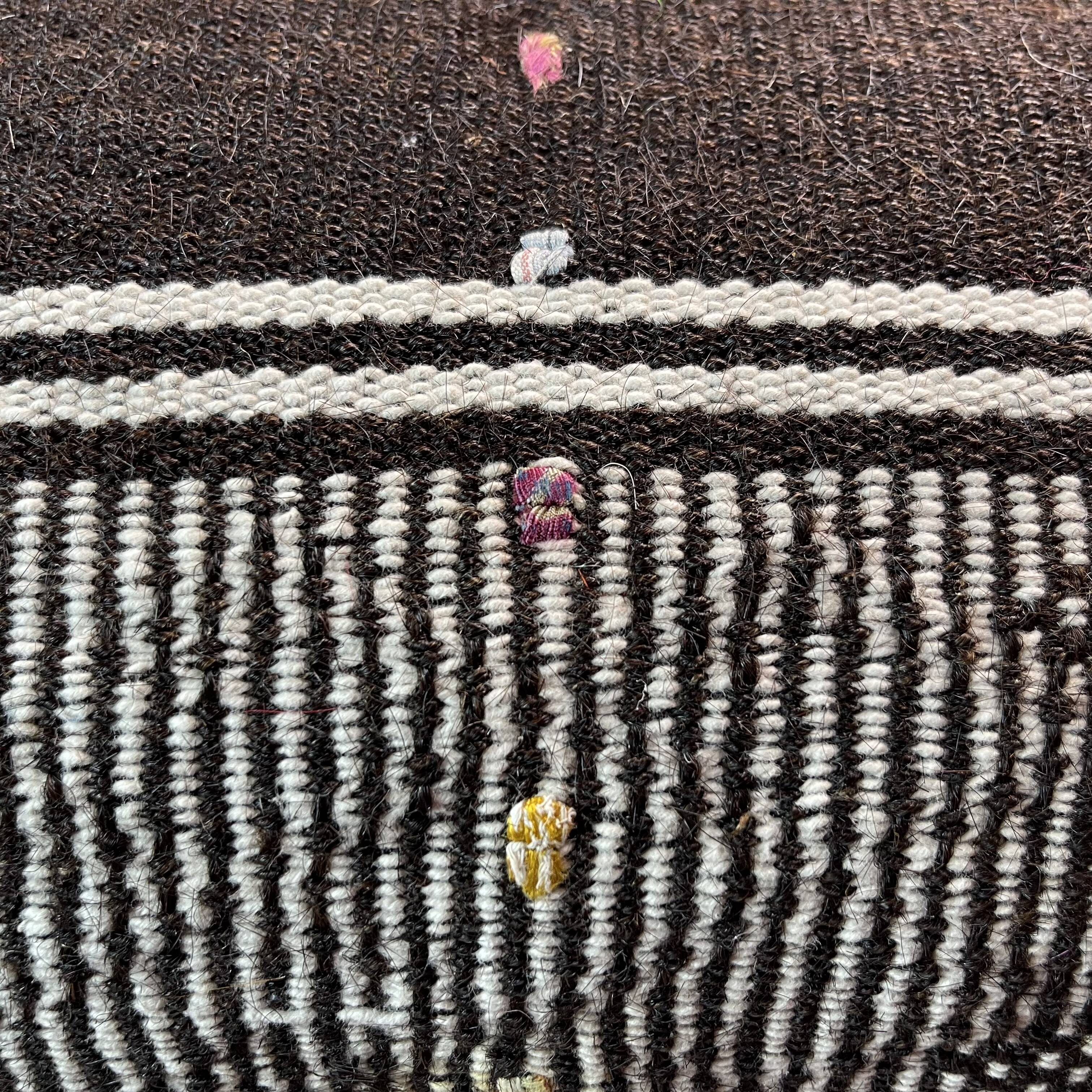 Vintage turkish kilim cushion cover , 30 x 60 cm