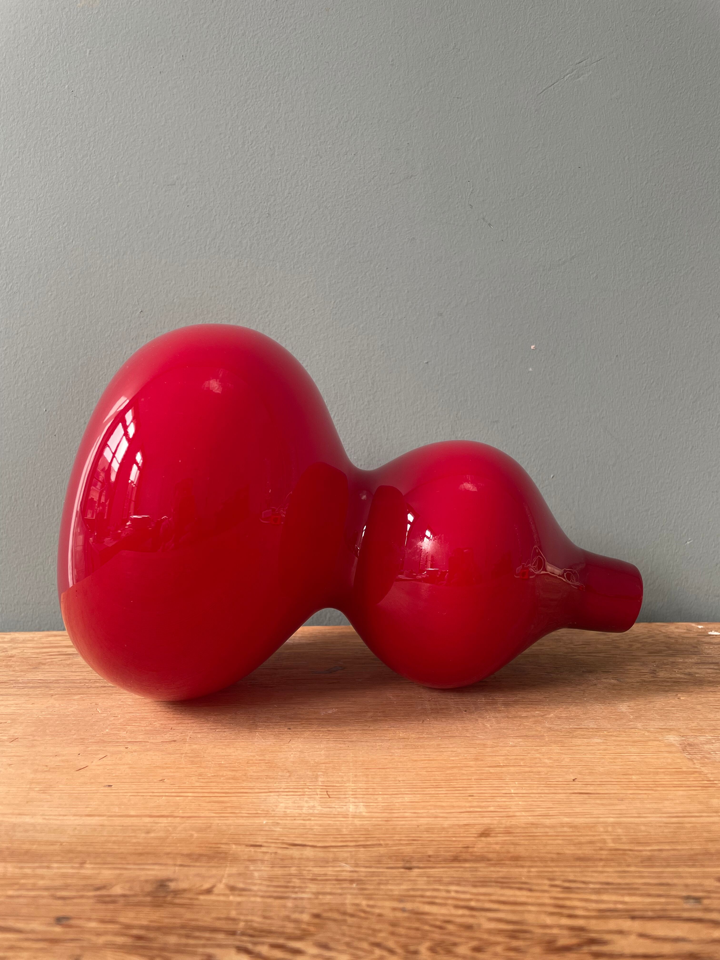 Holmegaard blown glass vase, Denmark 1960