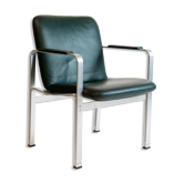 Chaise de bureau par Karl-Erik Ekselius en cuir vert, années 1970