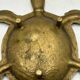 Vintage turtle ashtray in gilded brass, patinated animal-shaped catchall.