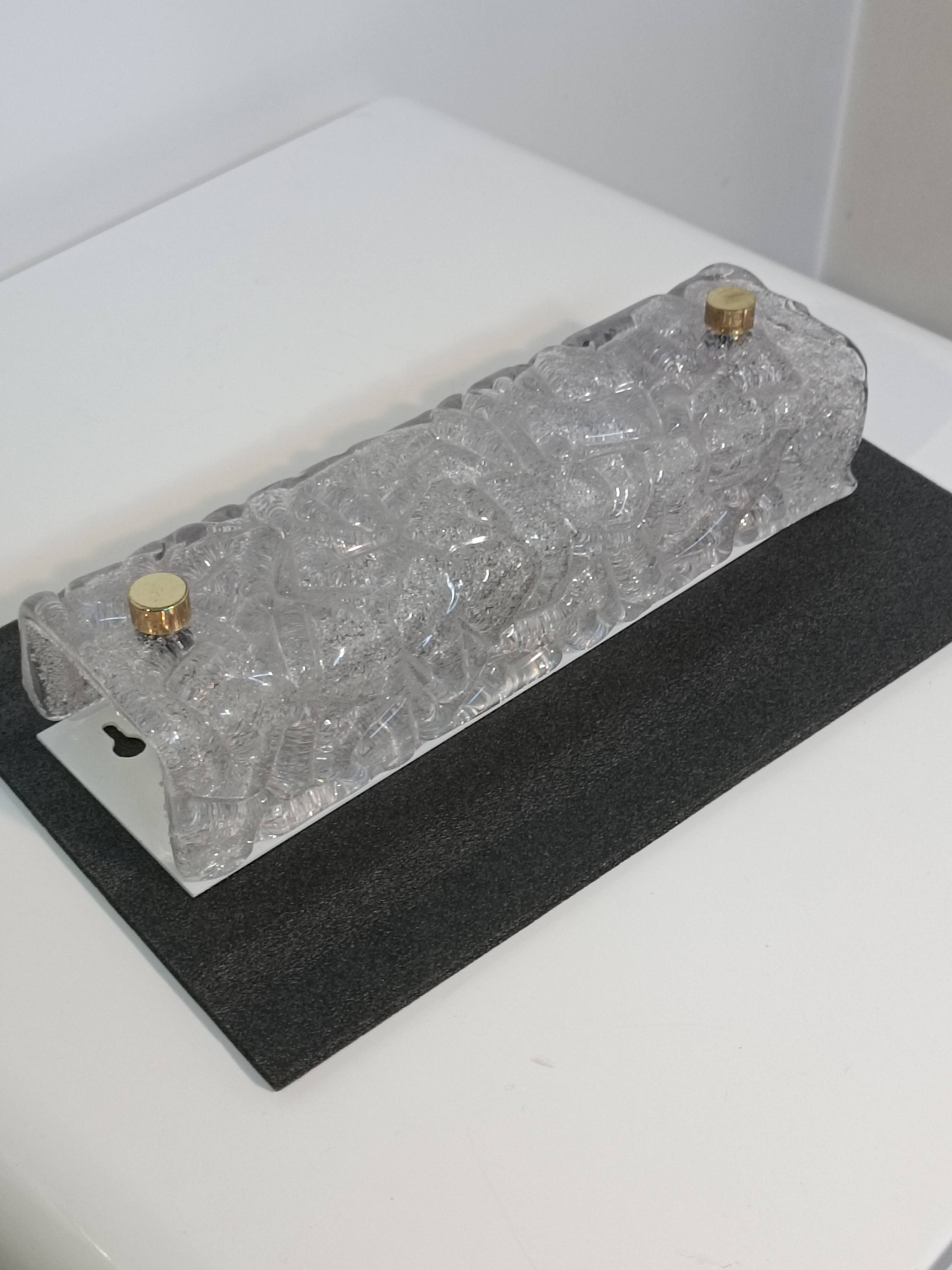 Ice Glass wall light by Carl Fagerlund for Orrefors 1960s