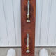 Teak and opaline wall lamp, Goffredo Reggiani, Italy, vintage 1960