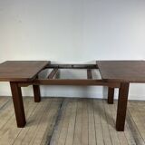 Brutalist solid oak table with 2 extensions from the 1990s.