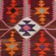 3x11 Pink Brown Vintage Kilim Runner Rug, 104x328Cm