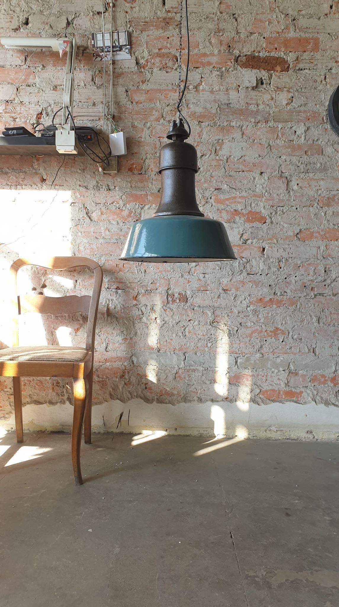 Industrial OBz pendant lamp from Wilkas A23, 1950