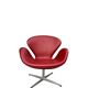Swan chair by Arne Jacobsen for Fritz Hansen in Indian red leather